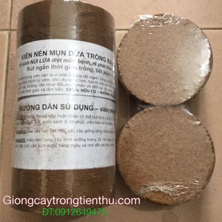 VIÊN NÉN MỤN XƠ DỪA CHUYÊN DÙNG TRỒNG RAU,HOA CÂY CẢNH