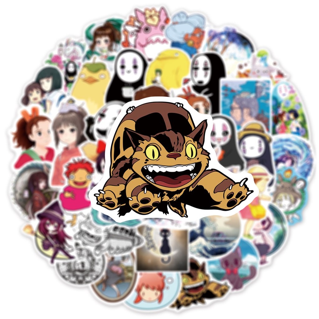 Set 100/50/25/10 Miếng Dán Họa Tiết Hoạt Hình Anime Nhật Bản Dùng Để Trang Trí Đa Năng