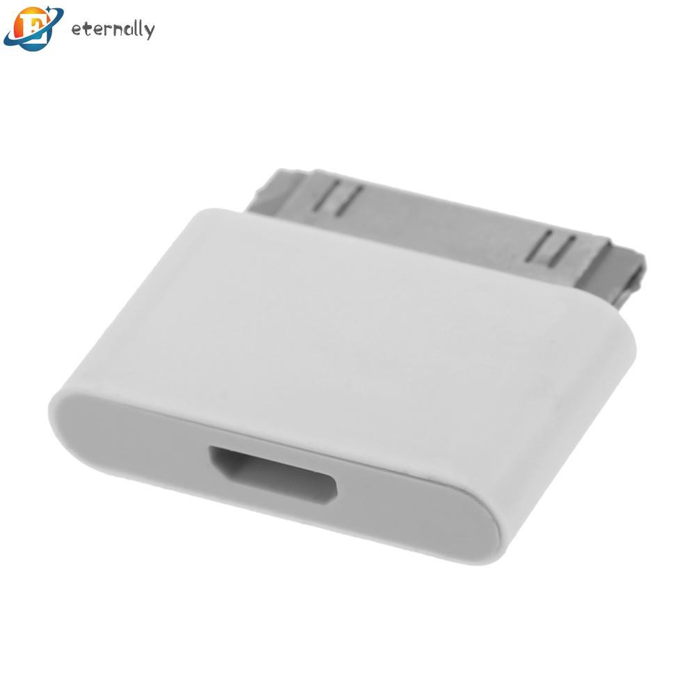 Đầu chuyển đổi cổng Micro USB lỗ cắm sang đầu cắm 30 chấu sạc màu trắng thích hợp cho iPhone 4 4S 3G 3GS