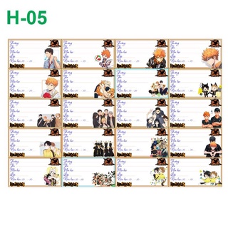 nhãn vở haikyuu/20-100 nhãn vở anime haikyuu mẫu khác nhau