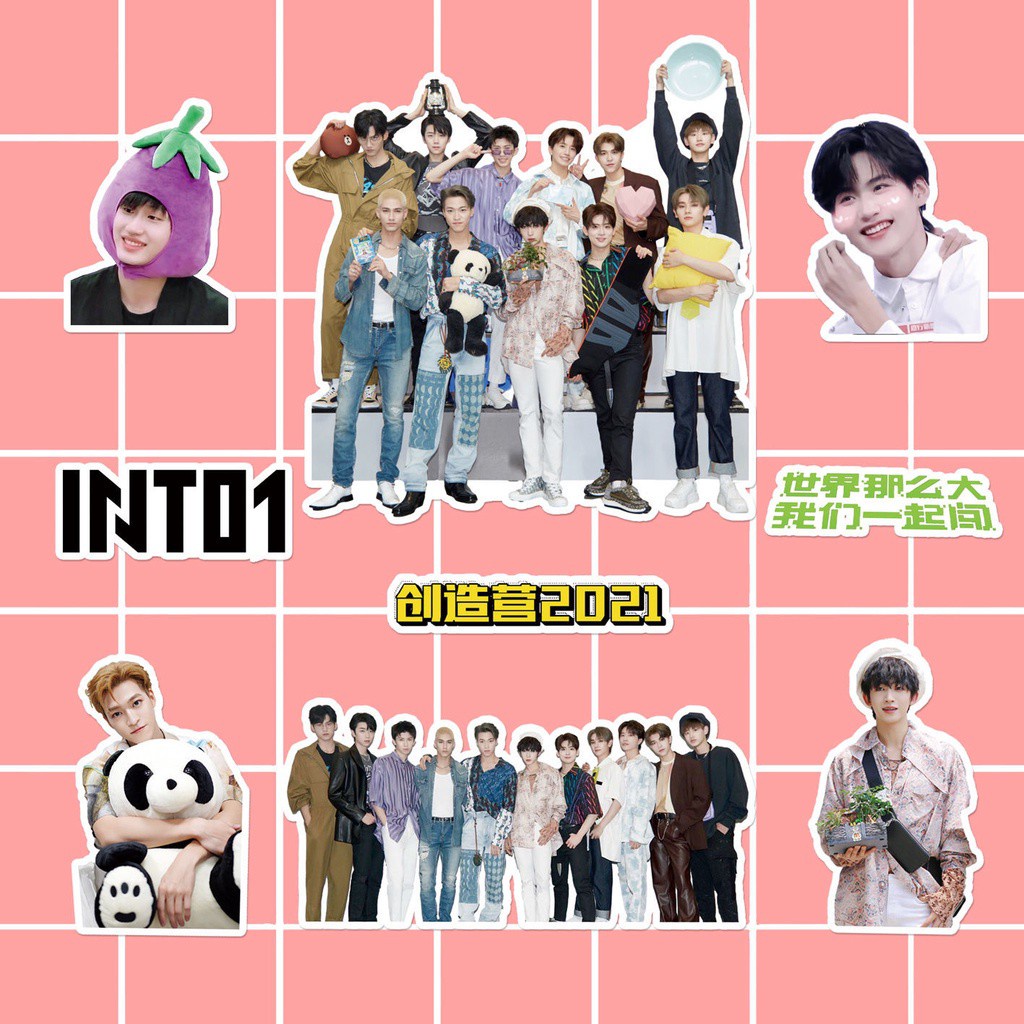 Miếng dán trang trí hình SANTA ZHOUKEYU Mika Liu Yu AK Lin Mo INTO1