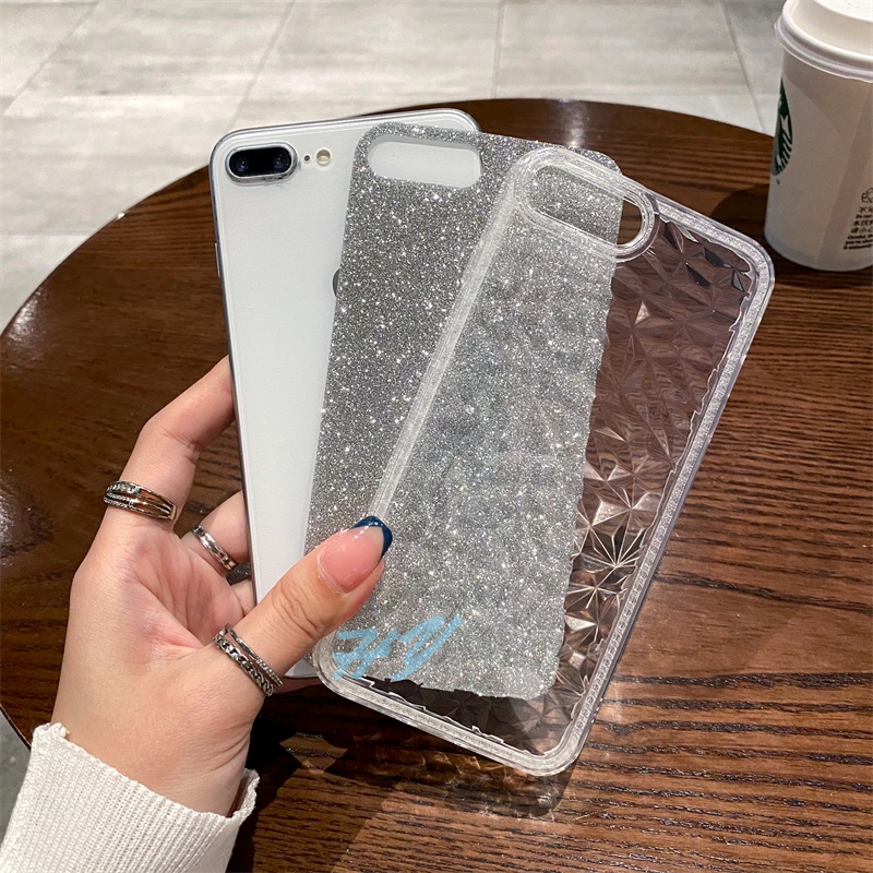 Ốp Điện Thoại Silicon Mềm Trong Suốt Lấp Lánh Chống Sốc Cho iPhone 6 6s 7 8 Plus SE 2022 2020 X XR Xs Max