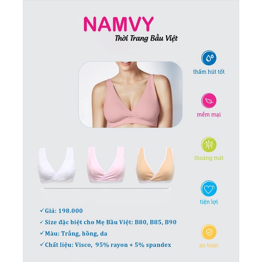 Áo ngực bầu sau sinh chống chảy xệ cotton cao cấp