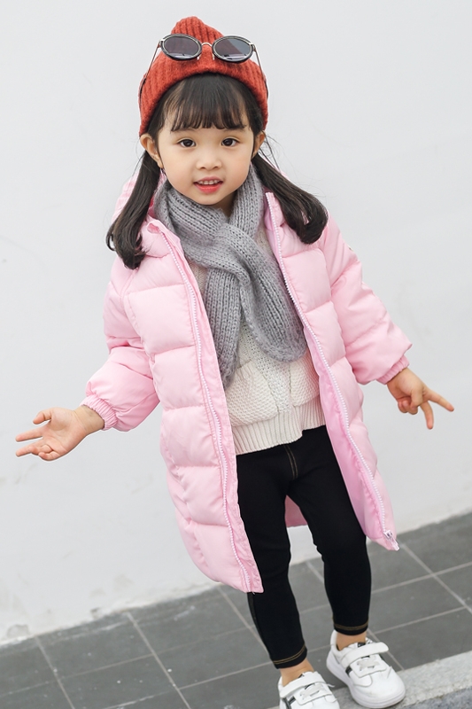 Áo khoác phao Cotton dáng dài thời trang mùa đông cho bé