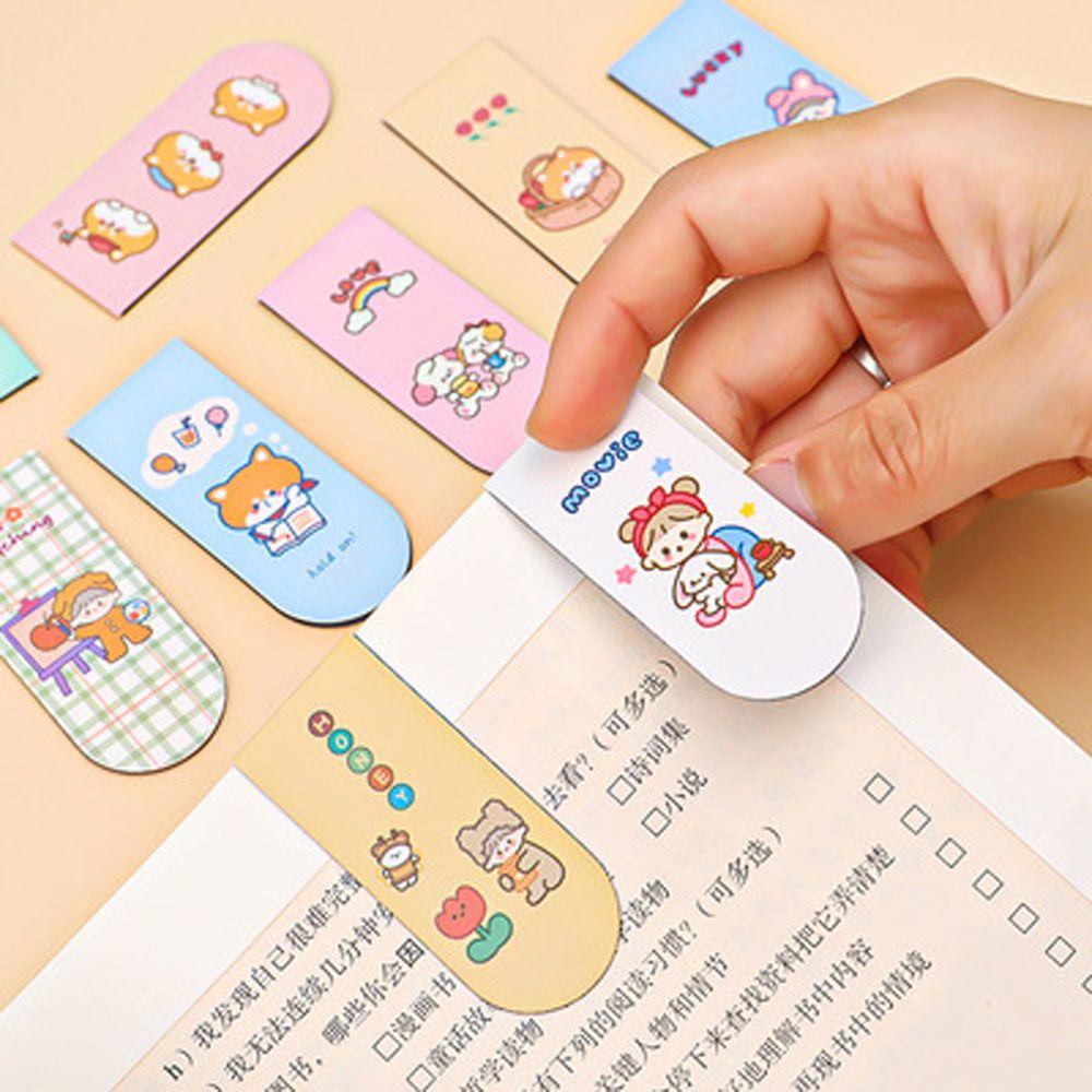 Thẻ Giấy Đánh Dấu Sách Họa Tiết Hoạt Hình AUGUSTINA Dành Cho Học Sinh