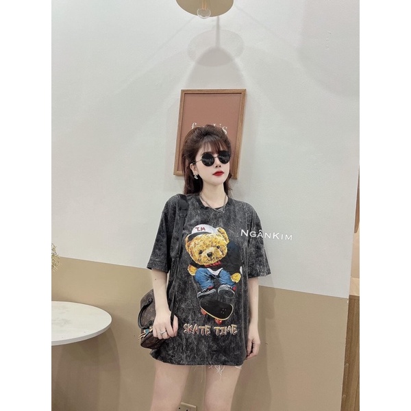 Áo Phông(Áo Thun) Wash Tay Lửng Unisex Có Kèm Video Cận chất