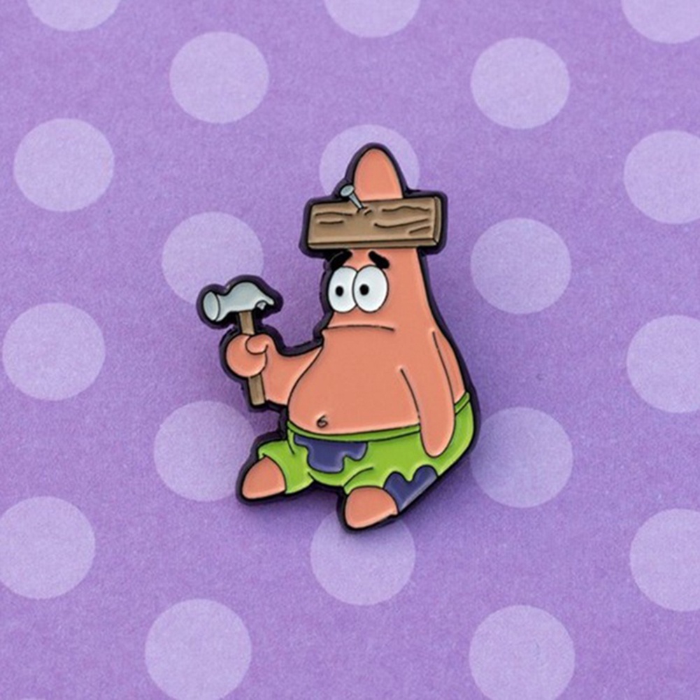 Ghim cài áo nhân vật hoạt hình dễ thương Spongebob Patrick cho nam nữ