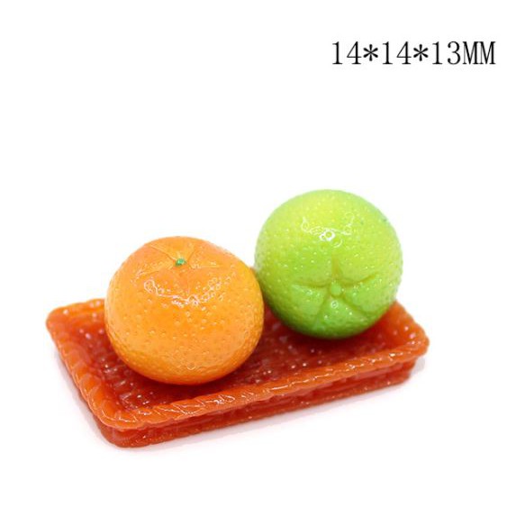 Trái cây mini trang trí nhà búp bê - Trái quýt - charm - resin