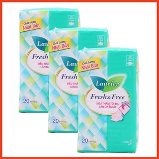 💕💕💕 Băng Vệ Sinh Laurier Fresh 💝 Free Siêu Mỏng Cánh - 20 Miếng