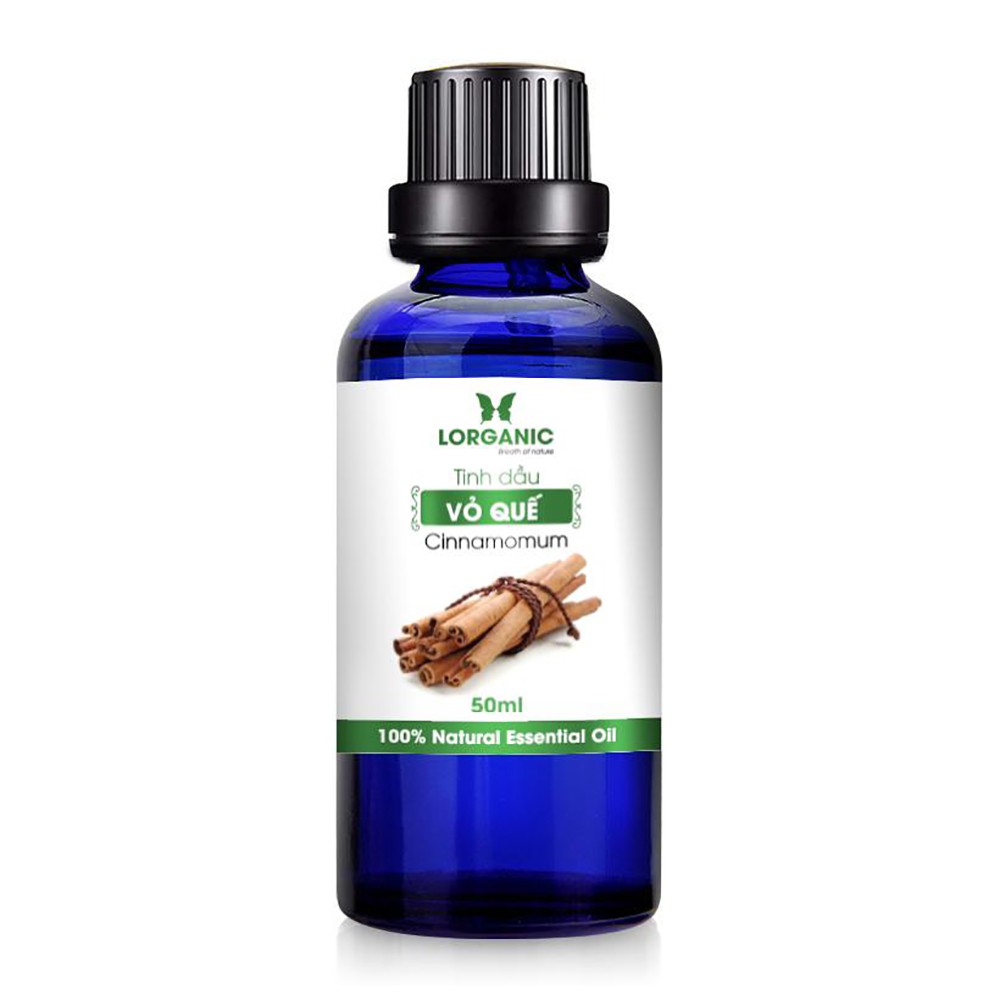 [FREE SHIP 50K] Tinh dầu vỏ quế nguyên chất Lorganic (50ml) Cinnamonum 100% Natural Essential Oil