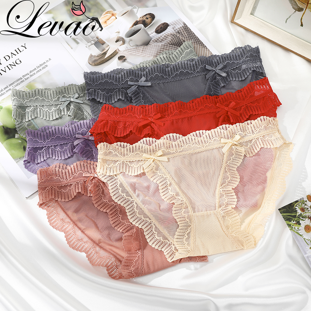 Quần lót LEVAO ren lưới xuyên thấu quyến rũ cho nữ