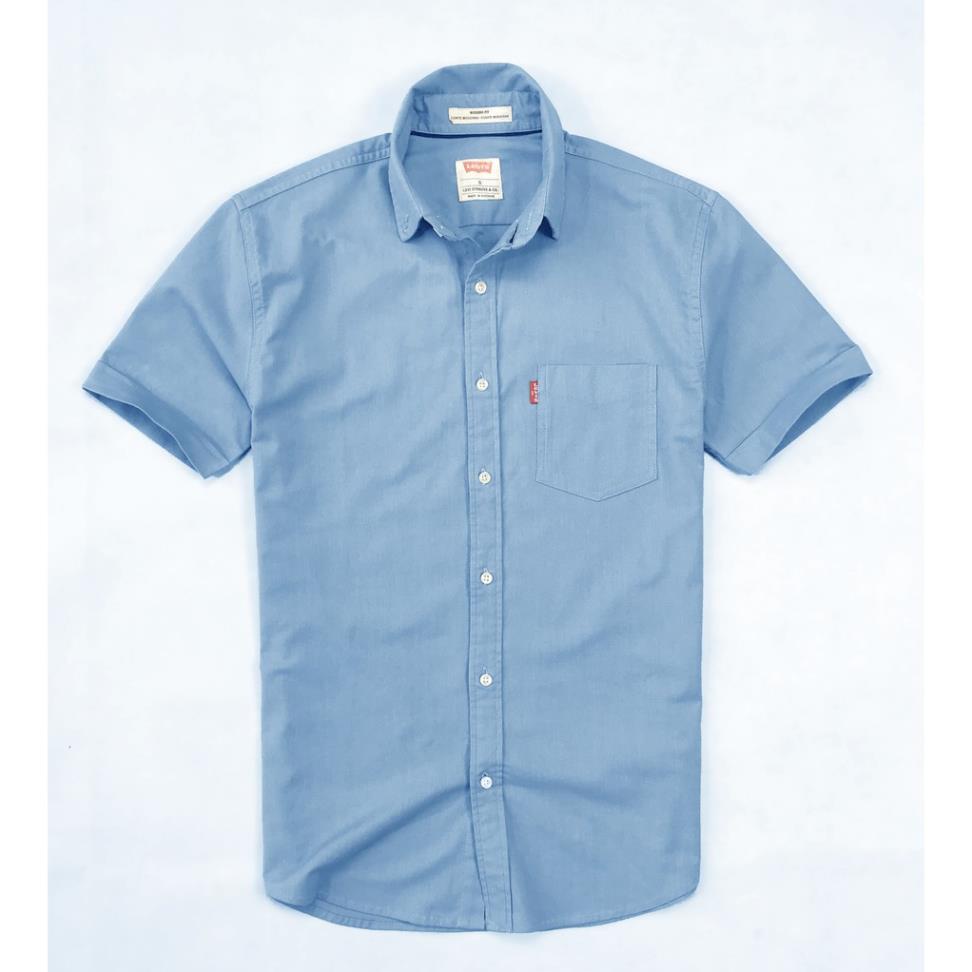 Áo sơ mi nam tay ngắn LEVIS Oxford màu xanh da trời - Đẳng Cấp Phái Mạnh ⚡