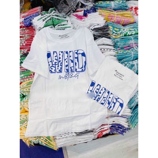 Áo thun giấy cổ tròn hình in-hình thật. alohashop91