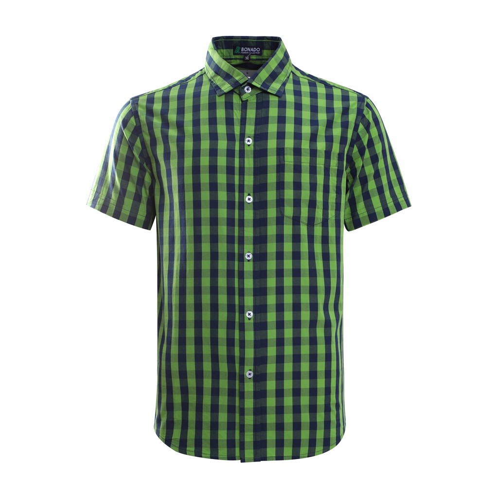 Áo sơ mi nam caro cao cấp ngắn tay BONADO BN23 - Chọn màu | BigBuy360 - bigbuy360.vn