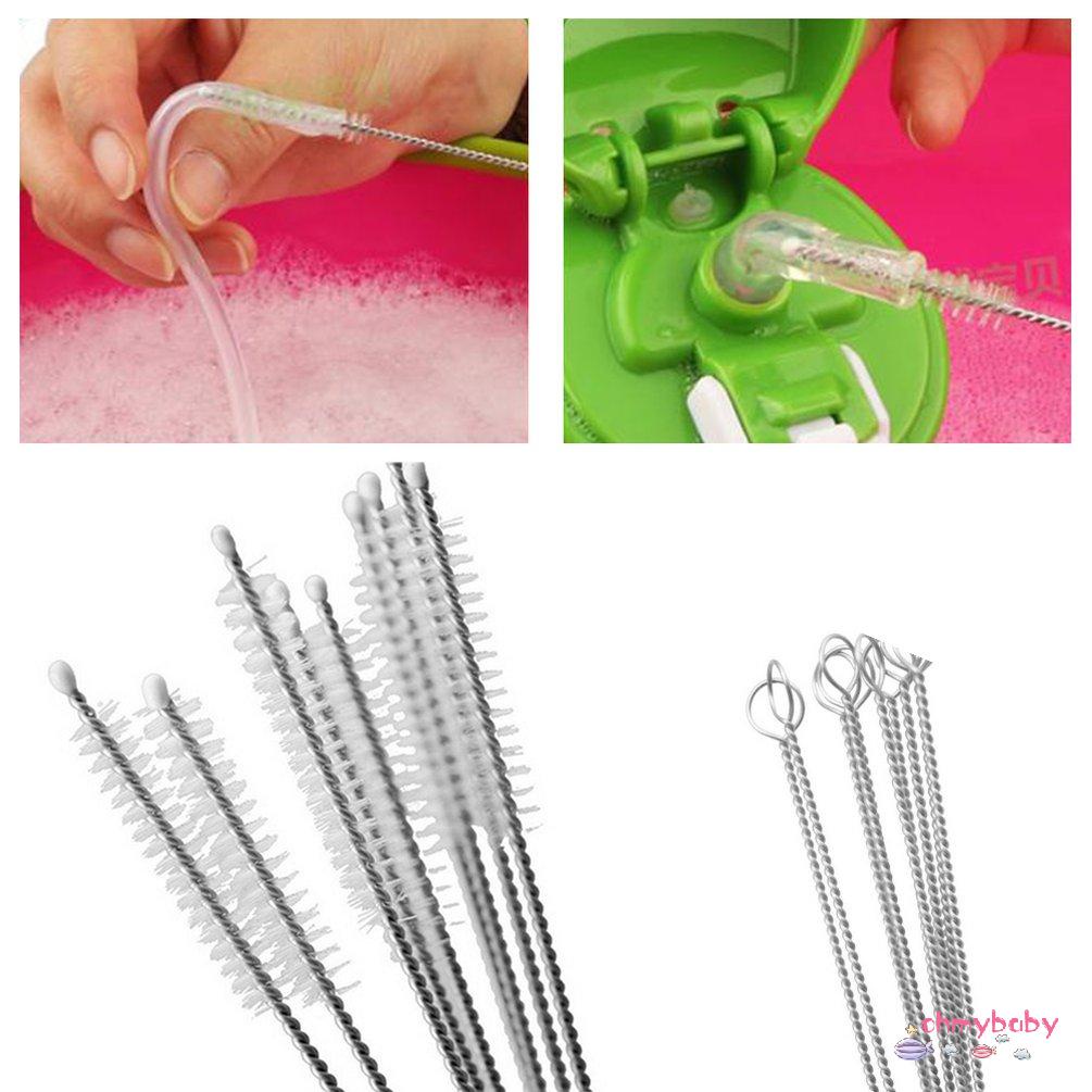 【OMB】 Baby Guide Brush Stainless Steel Bottle Straw Brush Cleaning Safety Brush