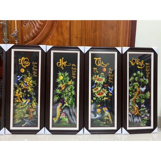 Tranh thêu sẵn chưa khung (tranh thêu tứ quý)