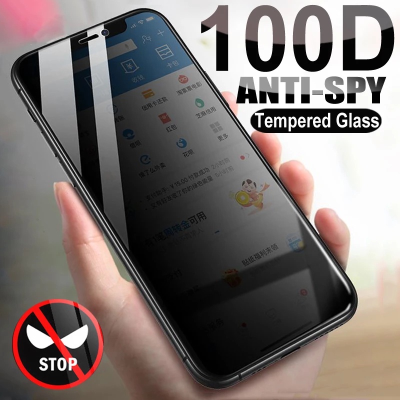 Kính Cường Lực 9H Chống Nhìn Trộm Chất Lượng Cao Cho iPhone 14 12 13 Pro MAX X XS MAX XR 6 6S 7 8 Plus