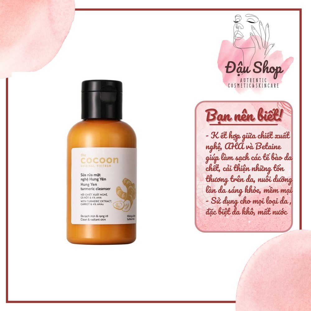 Cocoon - Sữa rửa mặt nghệ Hưng Yên 140ml