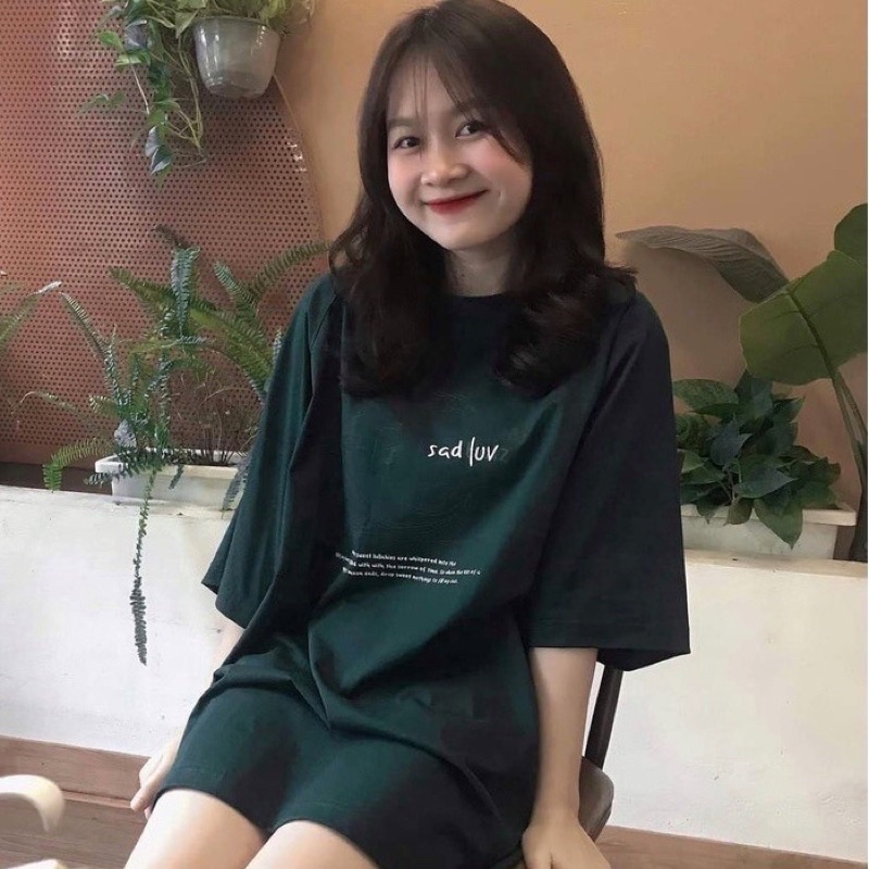 Áo thun cotton nam nữ sadboiz trái tim logo thêu cá tính