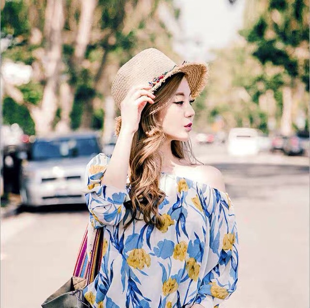 Mũ cói tua rua nhiều màu phong cách vintage - Khăn turban