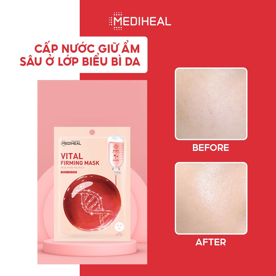 [Nhập mã COSMH22 giảm 8%] Mặt Nạ Làm Mịn, Đều Màu Da Mediheal Vital Firming Mask 20ml [K71]