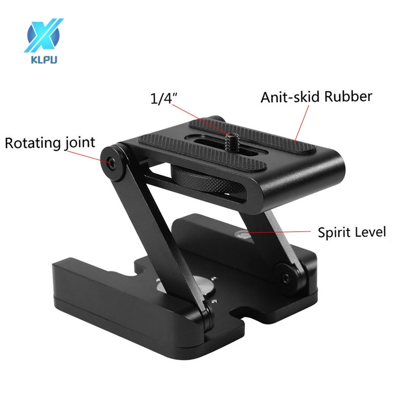 COD# Camera Pan Tilt Head Aluminum Alloy Z Type Foldable Quick Release Plate Stand Holder Slider Tripod For Canon Nikon Sony #VN