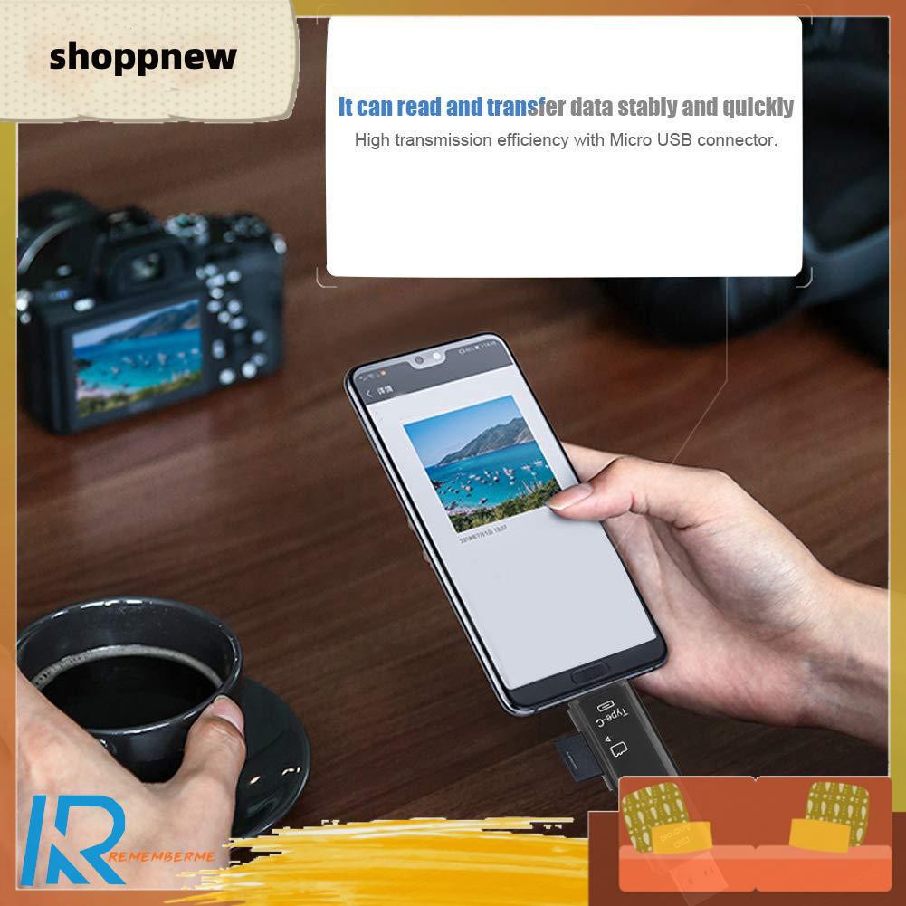 Đầu Đọc Thẻ Nhớ 5 Trong 1 Type-C Micro Usb Otg Cho Điện Thoại Laptop | BigBuy360 - bigbuy360.vn