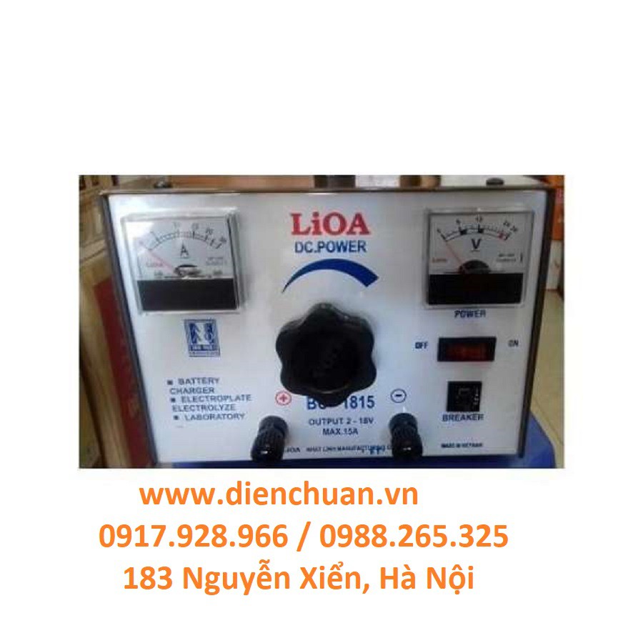 Máy sạc bình ắc quy Lioa BC1815 ( 15A 0-18V)