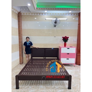Giường sắt kiểu hộp nhiều kích thước 180 x 200