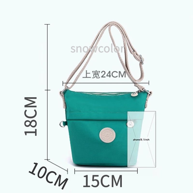 Túi Đeo Chéo Canvas Chống Thấm Nước Phong Cách Hàn Quốc Cho Nữ