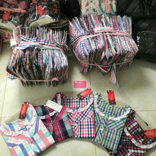 Bộ mặc nhà kate caro lửng