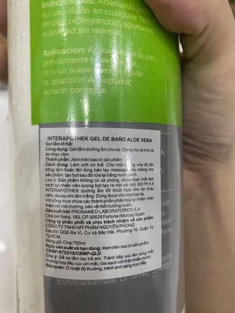 [Date 2022] - Sữa tắm/ Gel tắm IA Tây Ban Nha 750ml 6 mùi Yến Mạch, Lô Hội, Trà Xanh, Spa, Protein Milk