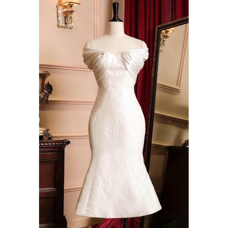 🥇ĐẦM GẤM ĐUÔI CÁ BẸT VAI CAO CẤP  ÀNH VÀ VIDEO THẬT 10000%