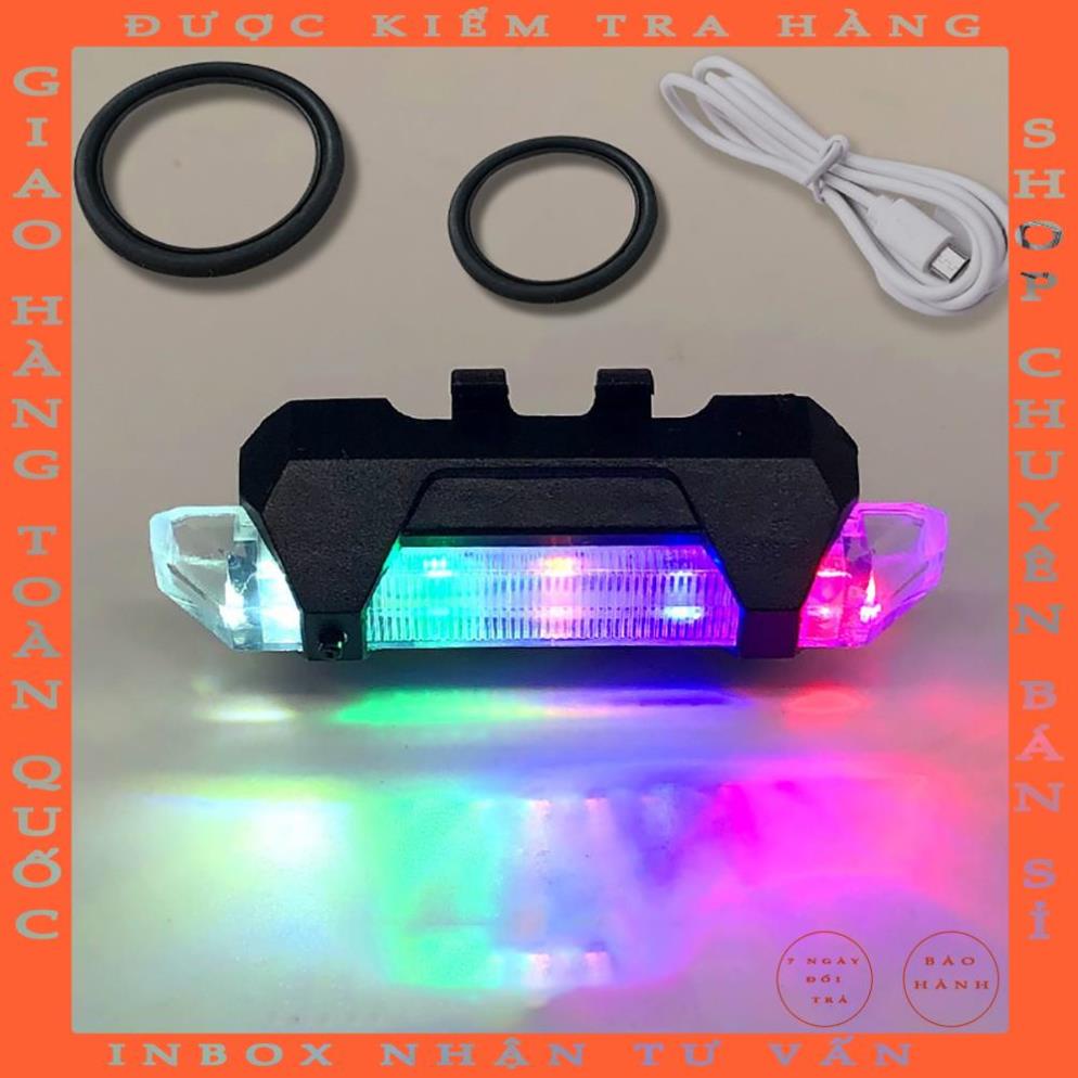 Đèn LED báo hiệu gắn đuôi xe đạp có cổng sạc USB othubinh