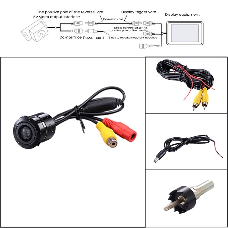 Camera Chiếu Hậu HD IP68 CCD 140 Độ Chống Thấm Nước Dành Cho Ô Tô | BigBuy360 - bigbuy360.vn