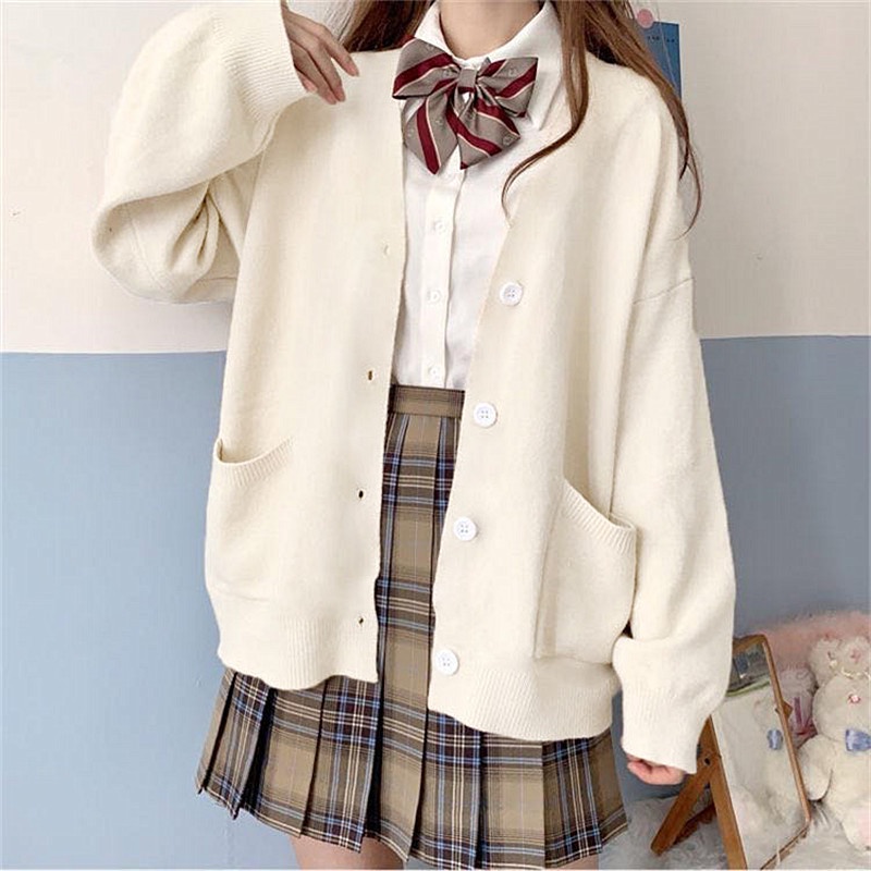 Áo khoác cardigan len Cherry phong cách Hàn Quốc cực xinh hàng Sẵn