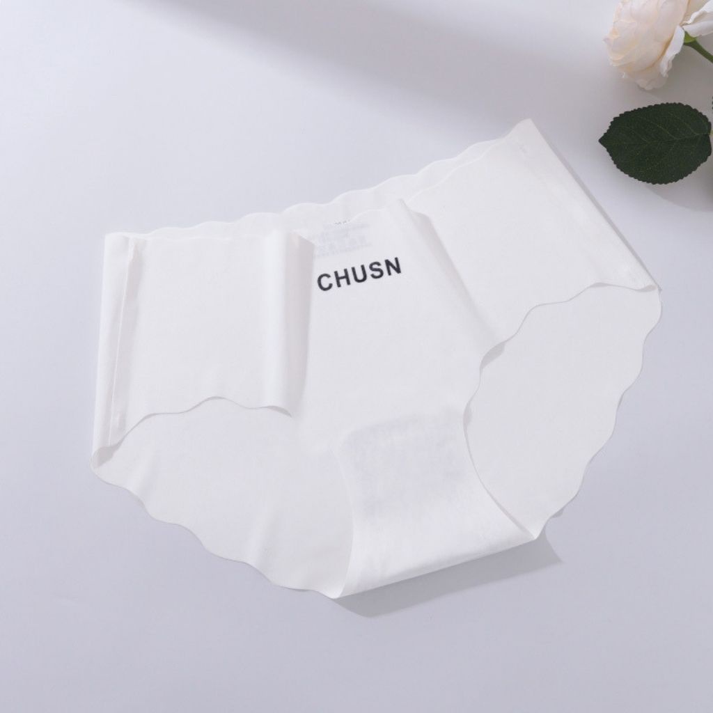 Quần lót nữ đúc su thun lạnh lượn sóng không đường may in chữ, Quần chíp nữ không lộ viền ôm dáng Lanixa DOPICO L8977