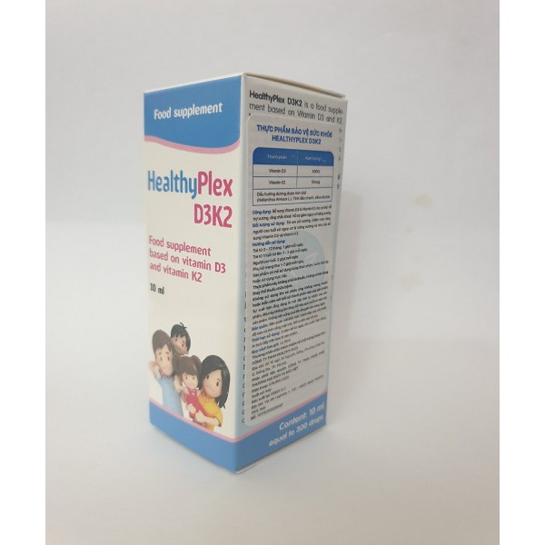 HealthyPlex D3K2 vitamin d3k2 bổ sung vitamin cho bé lọ 10ml