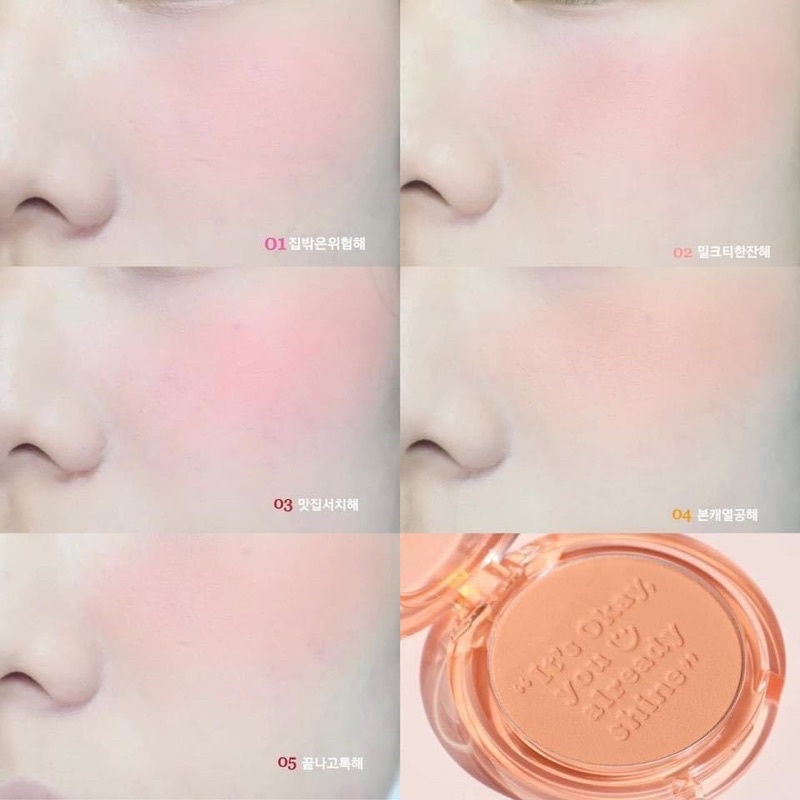 Phấn Má Hồng Perapera Pure Blushed Sunshine Cheek 4.2g