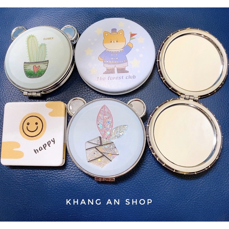 Gương mini 2 mặt cute (trang điểm bỏ túi tiện lợi)