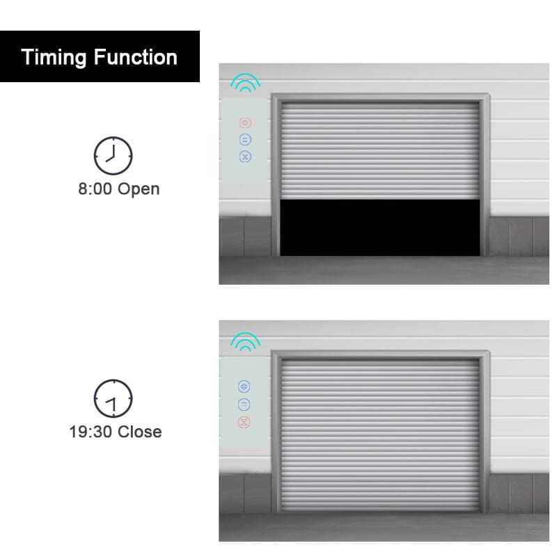 Điều khiển cửa cuốn mặt kính viền nhôm  Tuya Zigbee