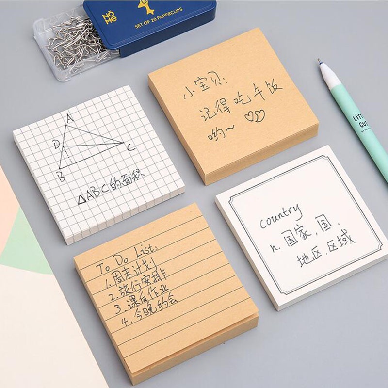 Set 80 Tờ Giấy Ghi Chú Màu Trắng Dày Dặn