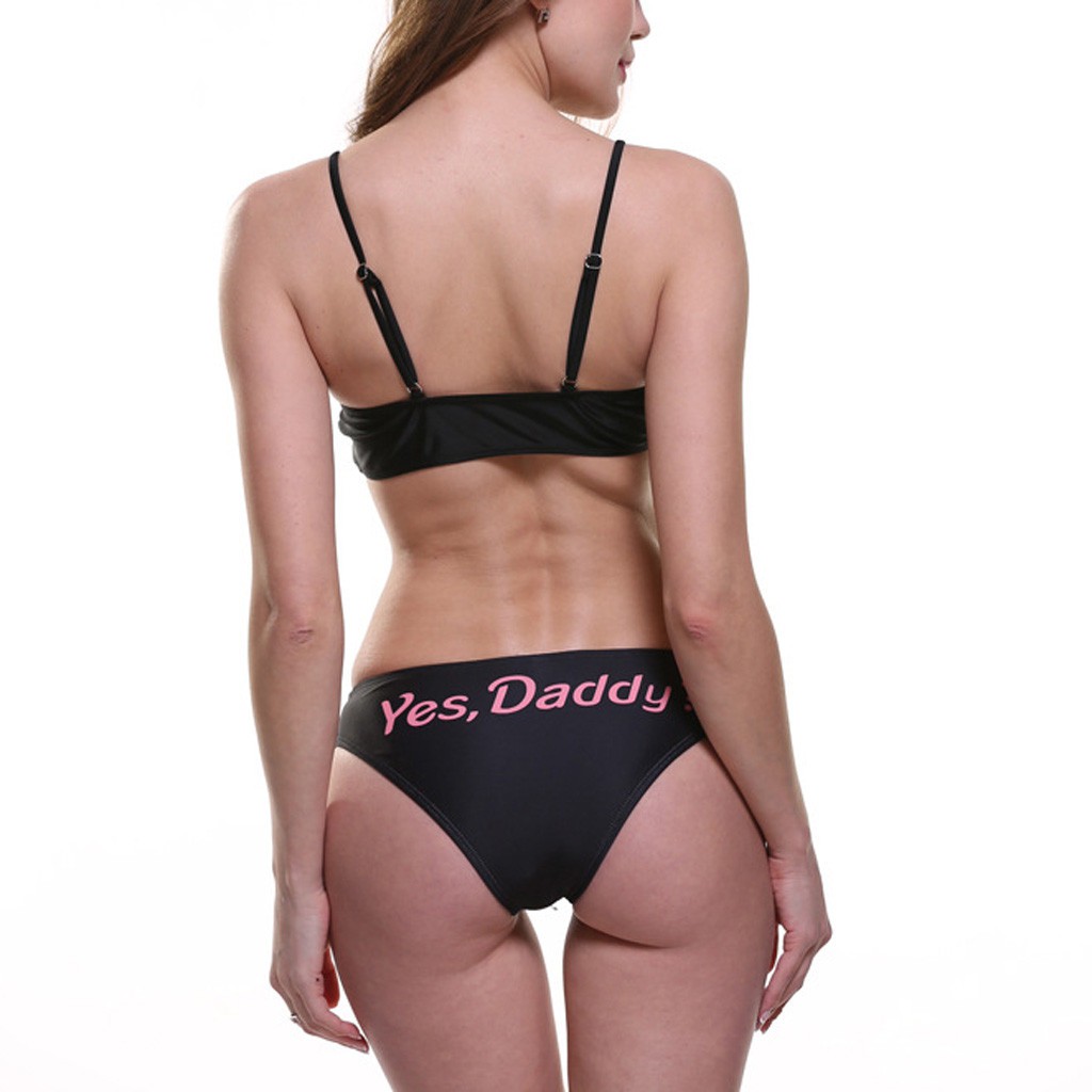 Bikini hoạ tiết chữ thiết kế nâng ngực cho phái nữ | BigBuy360 - bigbuy360.vn