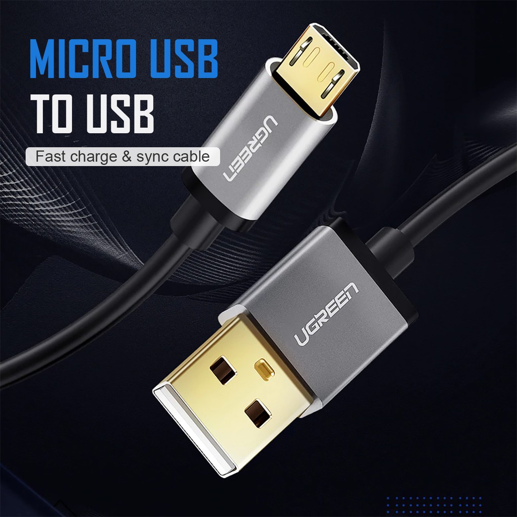Cáp Sạc Micro USB Hỗ Trợ Sạc Nhanh Cao Cấp UGREEN US134