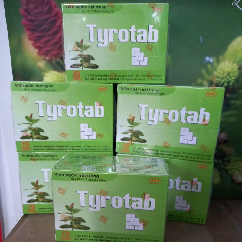 Kẹo ngậm sát trùng họng Tyrotab Hộp 80viên