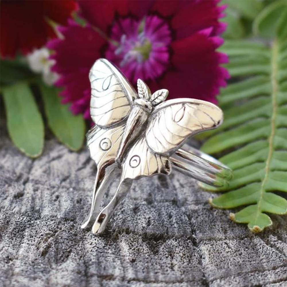 Nhẫn Mặt Hình Bướm Đính Đá Thời Trang Cho Nữ