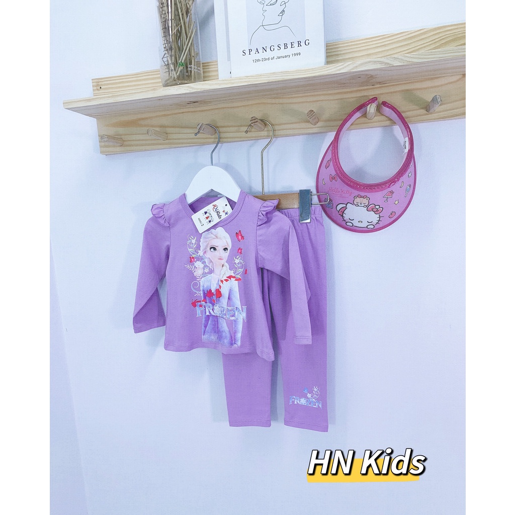 Bộ Cotton Cao Cấp ELSA IN 3D Đẹp Đỉnh Siêu xinh bé gái