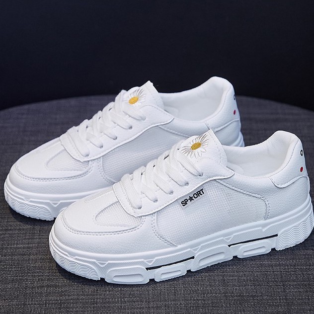 Giày thể thao nữ trắng giá rẻ đế bằng giày sneaker nữ trắng cao cấp hot trend AZUKA - C2