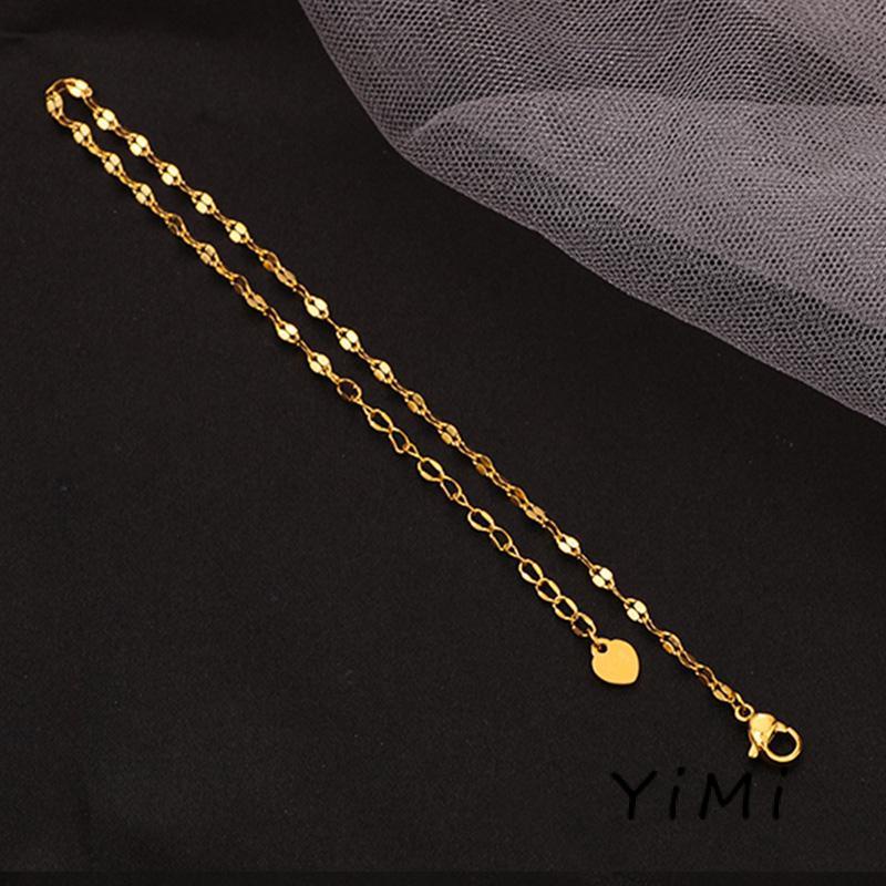 Lắc Chân Mở Rộng Bằng Thép Titan Mạ Vàng 18k Thời Trang