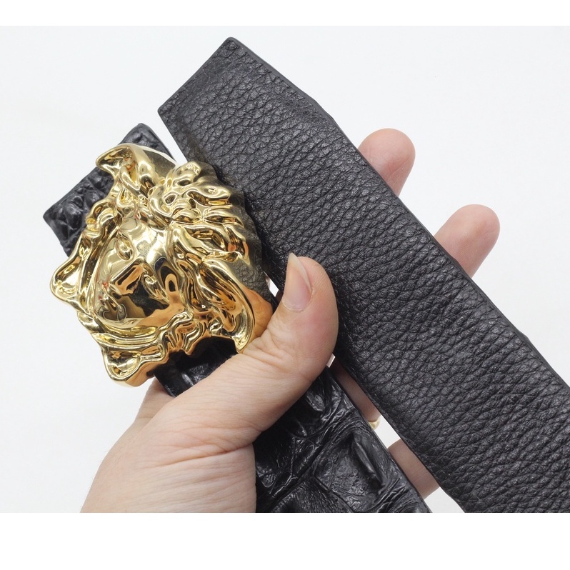 Dây Nịt Nam, Dây Thắt Lưng Gai Da Cá Sấu Bản 3.8cm Bản Liền Không Nối Sản Phẩm Kèm Mặt Khóa Cao Cấp Bảo Hành 12 Tháng